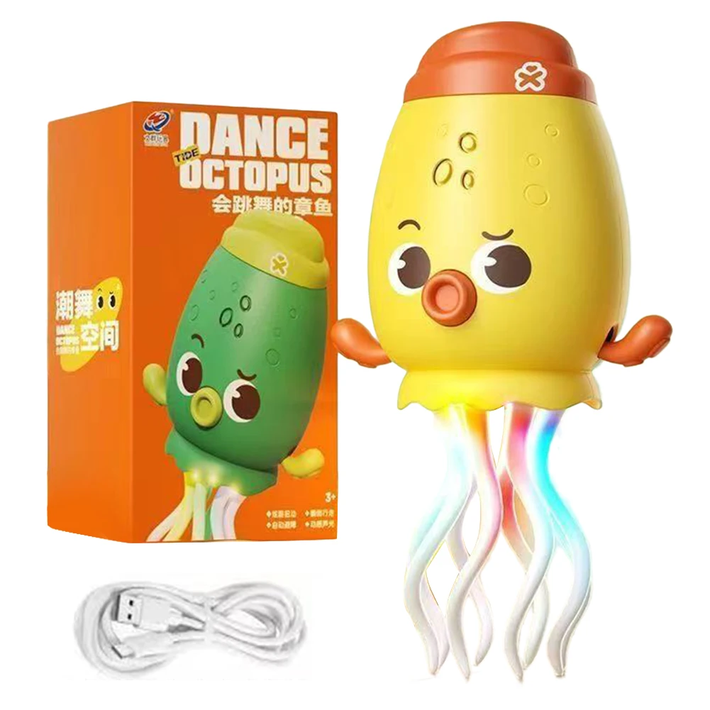 Dancing Octopus Ornament Electronic Pet Cartoon Interactive Development Moving Education Gift with Music & Lights Home Decor