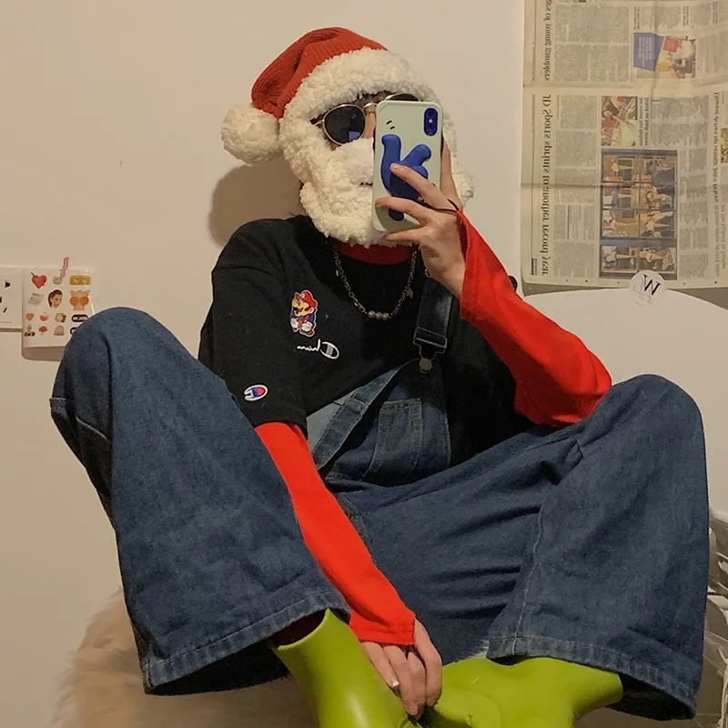 لطيف قبعة عيد الميلاد سانتا كلوز تأثيري حلي للجنسين اللحية أفخم قبعة ديكور ملحق عيد الميلاد قناع حفلة هدايا للأصدقاء الأسرة