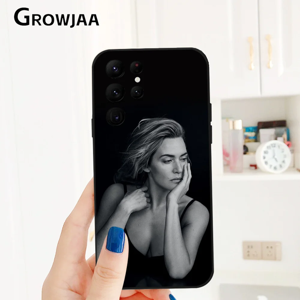 Aktor k-kate Winslet casing ponsel untuk Samsung Galaxy S25 S24 S22 S23 Ultra S21 S20 Plus 5G silikon pelindung Funda