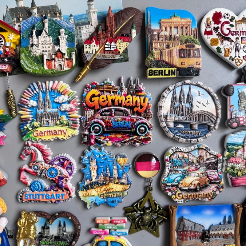 Germany Fridge Magnets Cologne Rhine River Car Stuttgart Bavaria Frankfurt Nurnberg Berlin Dresden Insel Mainau Cuckoo Clocks