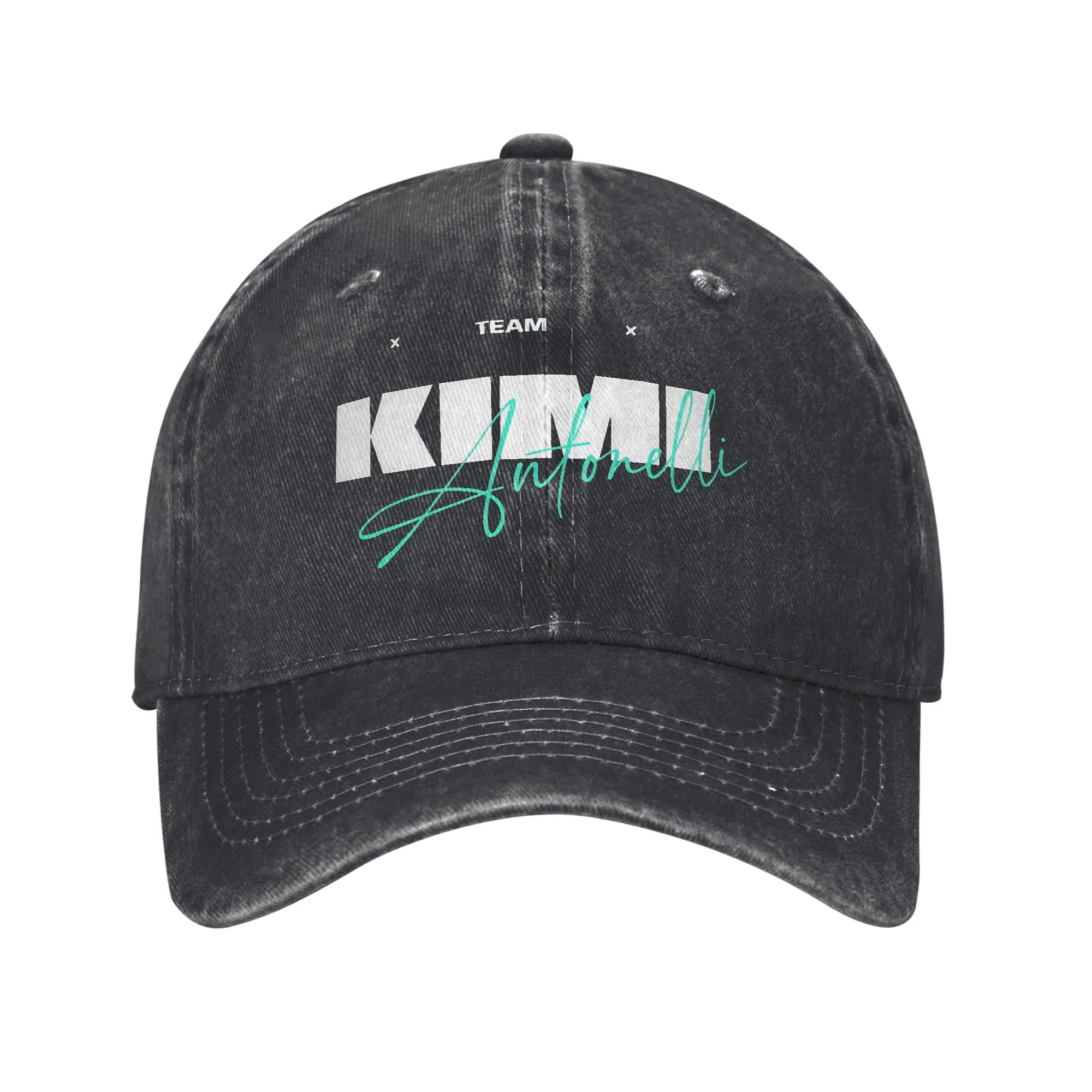 Czapka z daszkiem Kimi A-Antonellis, styl uliczny, damska i męska, sprana czapka typu trucker, hit sprzedaży, możliwość personalizacji DIY, czapki baseballowe na siłownię i do aktywności na świeżym powietrzu