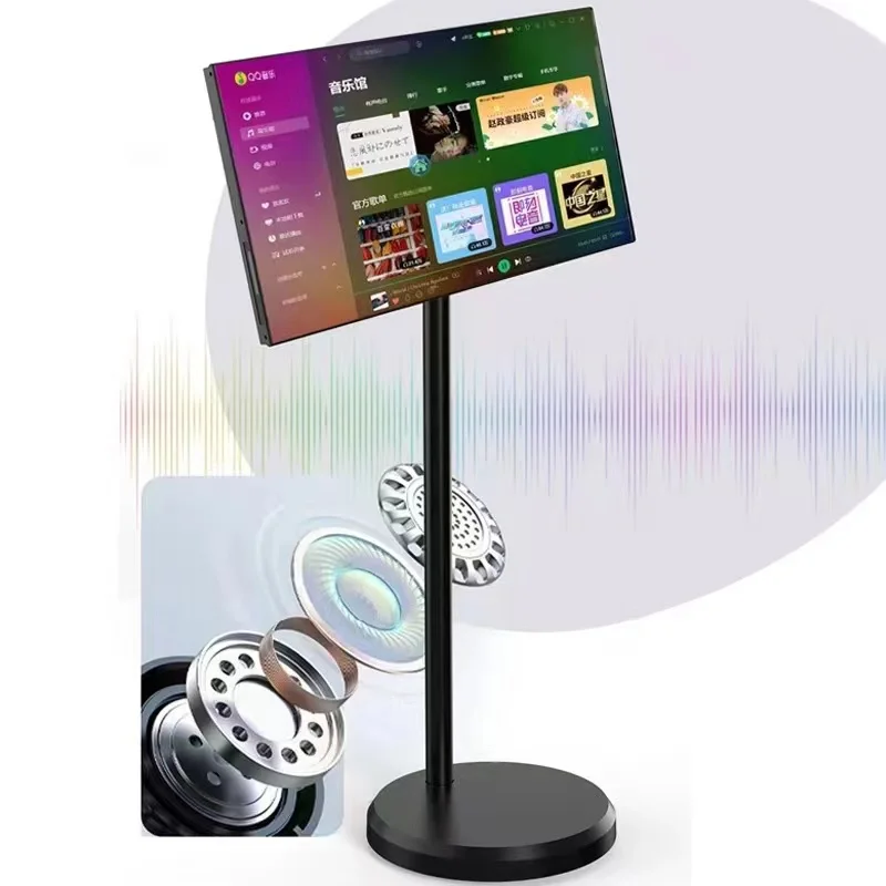 

Family Indoor Entertainment Smart Lcd Wireless Display 6 Hours Android 11 Portable Touch Screen TV Standing