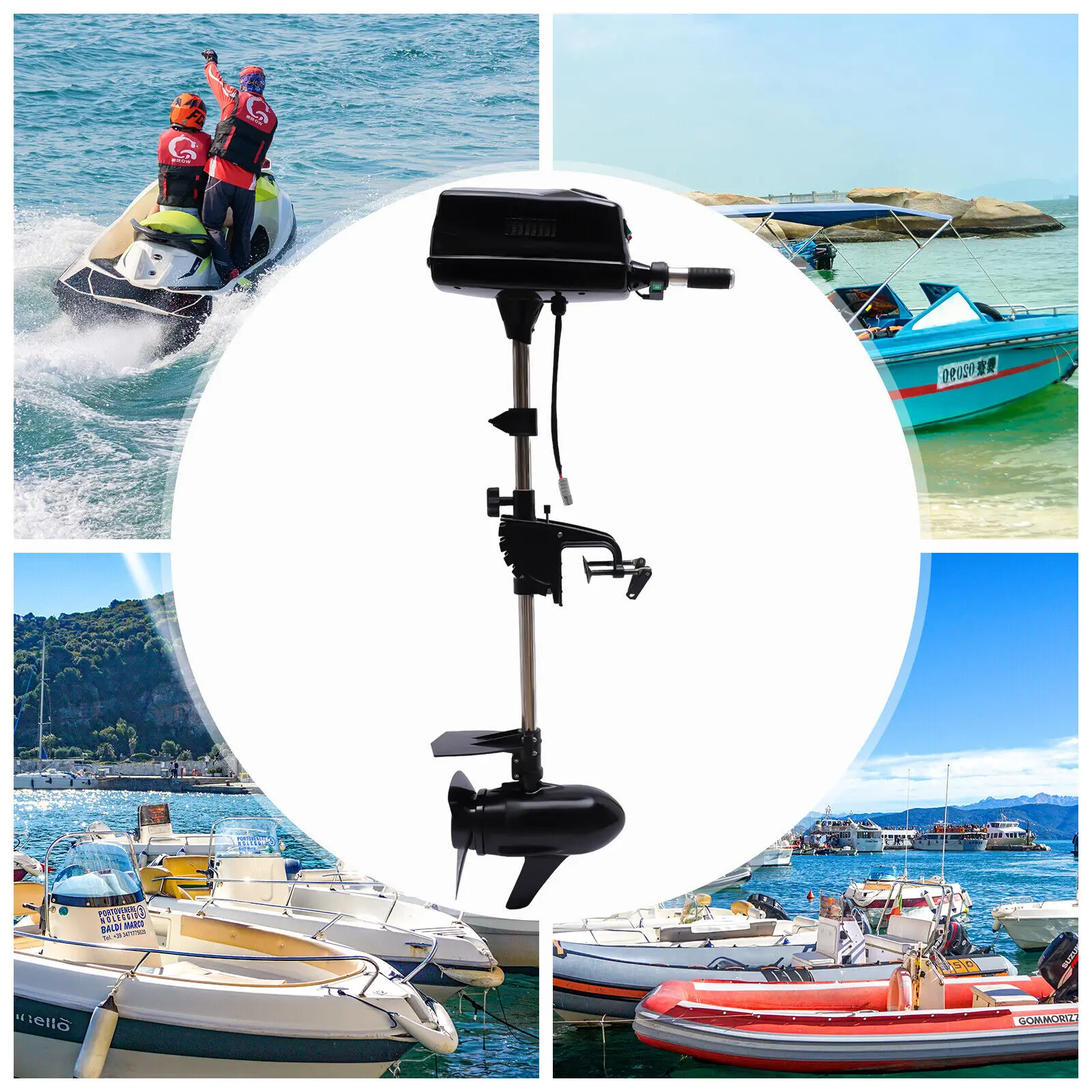 2200W 48V 8HP Electric Outboard Motor Propeller Trolling Motor Boat Engine For Fishing Boat Kayak Inflatable Brushless Motor