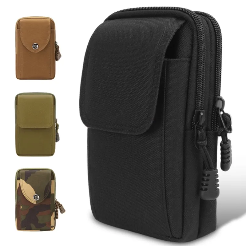 

6.5 Inch Mobile Phone Bag Outdoor Tactical Waist Bag Wearing Belt Mobile Phone Waist Bag Wear-resistant Construction Waist Bag