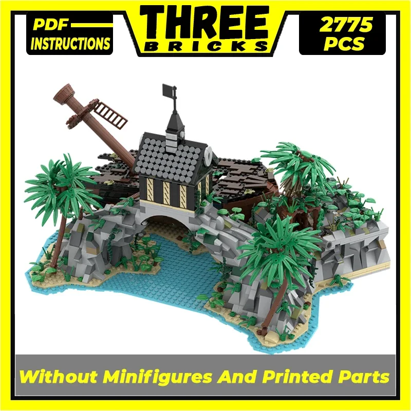 

Street View Model Moc Building Bricks Dominica Pirate Beach Technology Modular Blocks Gifts Christmas Toys DIY Sets Assembly