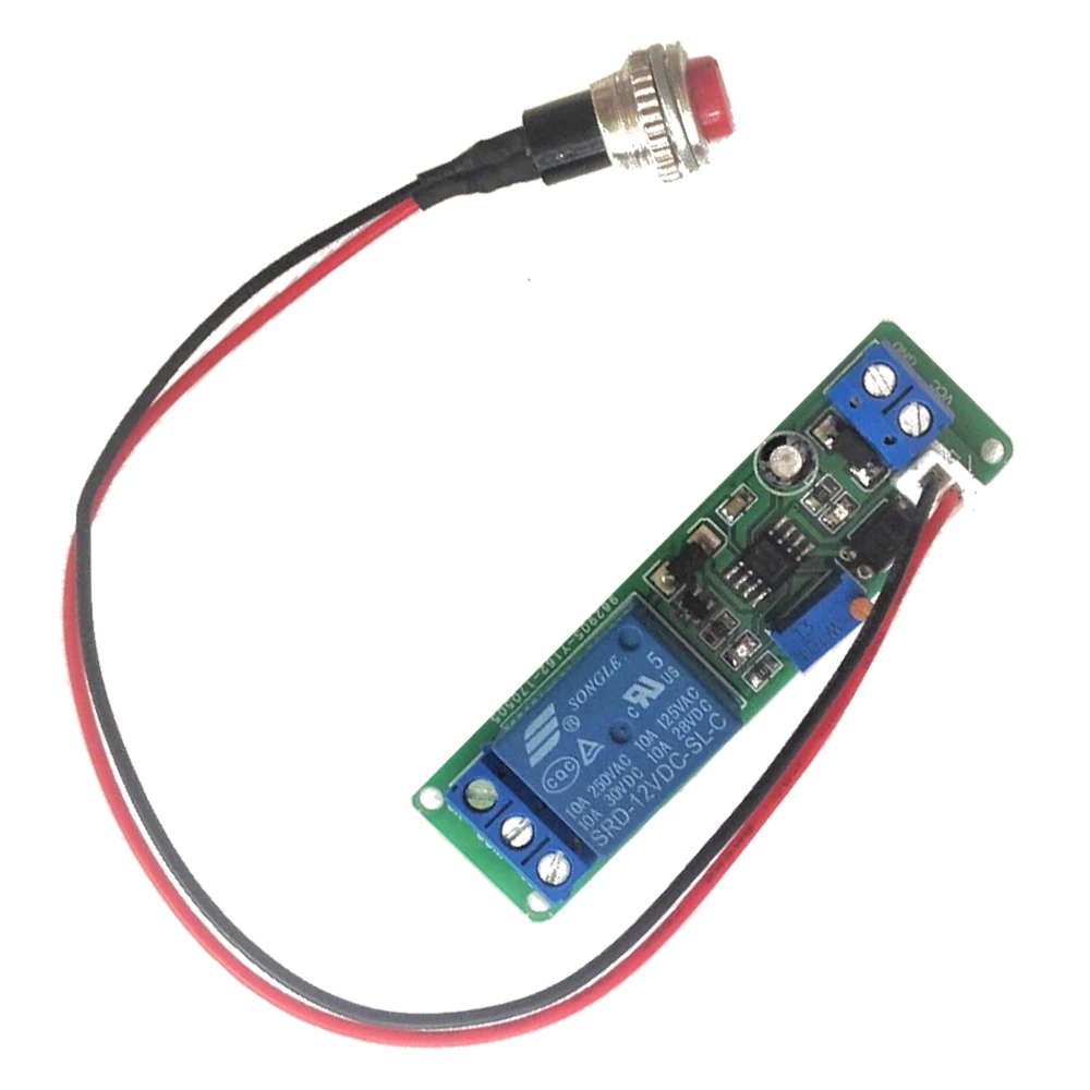 DC 12V Timing Timer Delay Turn OFF Relay Module 1~10s Time Adjustable Relay with Indicator Light External Trigger Delay Switch