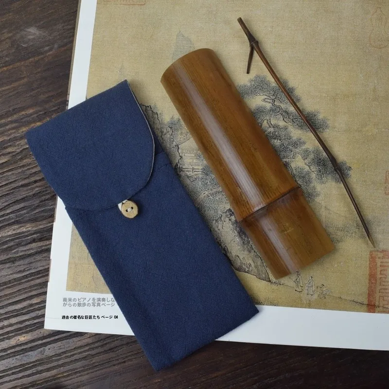 

Набор для чайной церемонии из бамбука ручной работы: Шесть аксессуаров для дзен-кунг-фу чая (чайная лопатка, игла, совок)