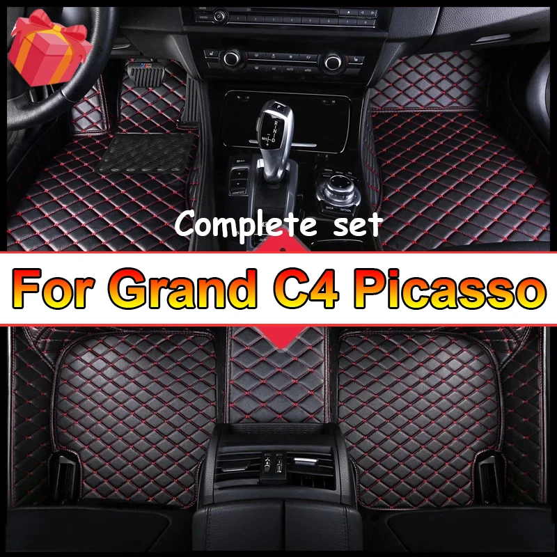 

Автомобильные коврики для Citroen Grand C4 Picasso SpaceTourer, 7 сидений, 2014 ~ 2020, нескользящий кожаный коврик, детали интерьера, автомобильные аксессуары