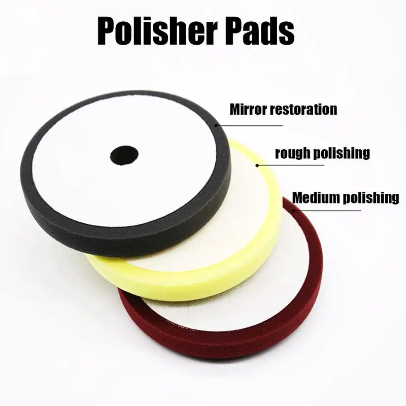 6 Inch Car Sponge Polishing Pad Car Waxing Buffing Polisher Pad Car Sponge Polishing Wheel Flat Sanding Pad For Car Maintenance