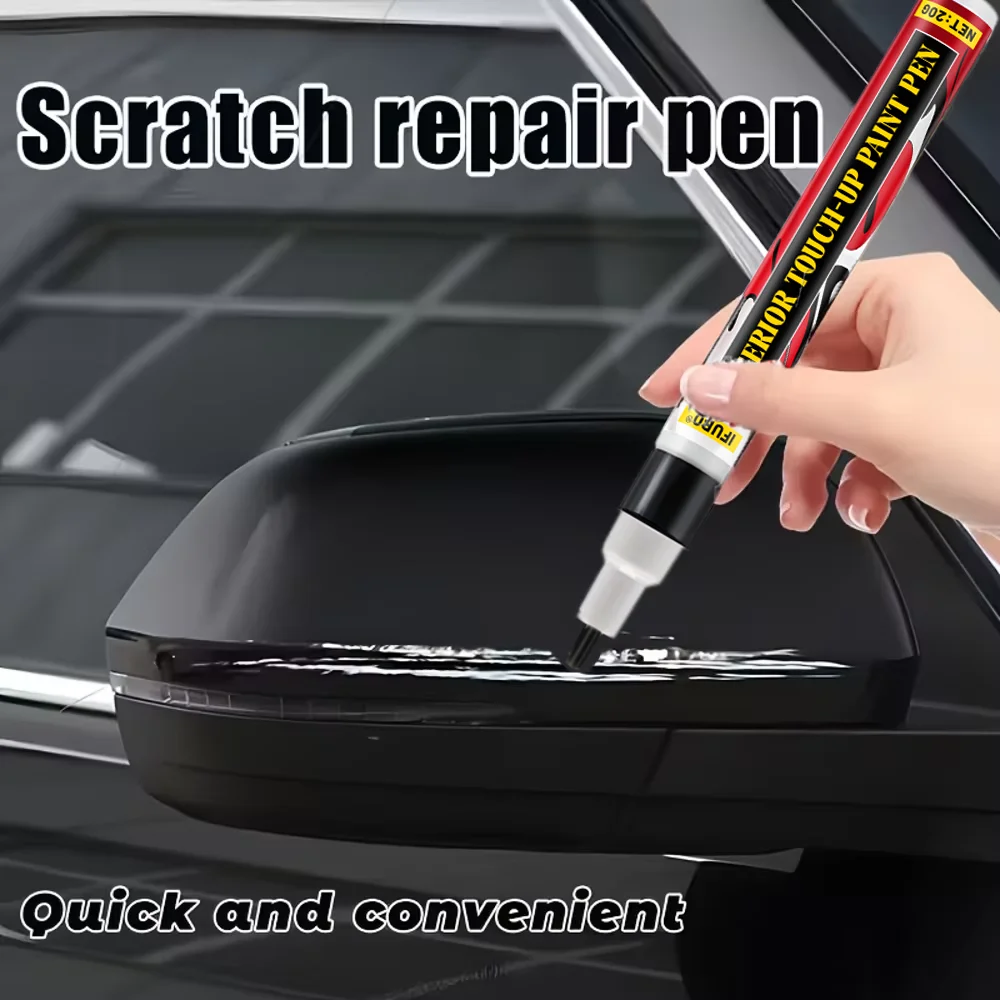 IFUBO 20G Black Car Interior Touch Up Paint Pen Quick Repair Scratch Remover for Car Body Alloy Wheel Universal Auto Scratch Fix