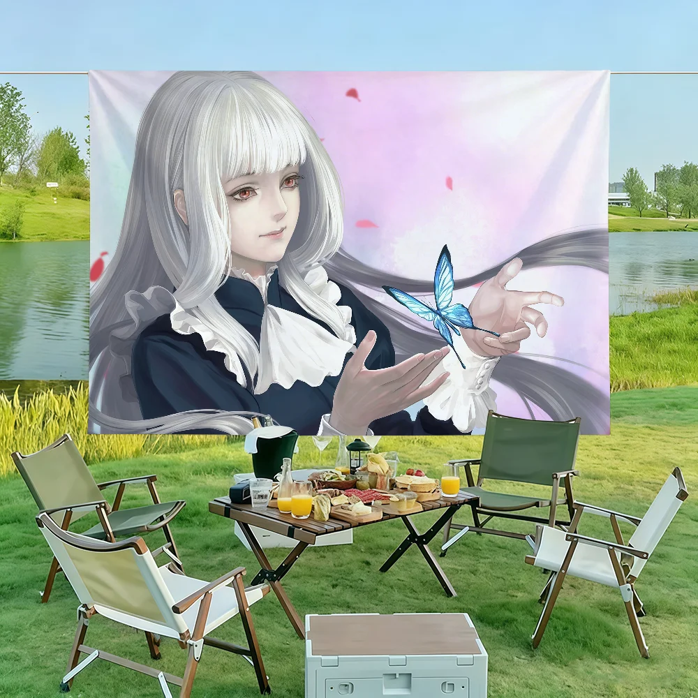 Game The H-house In Fata Morgana Flag Wall Decorations Home Decor Suitable For Living Rooms Bedrooms Dormitories Parties