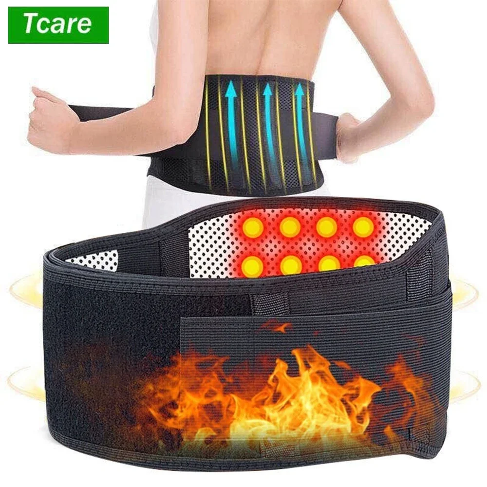 Tcare M - 4XL Turmalina ajustable Terapia magnética de autocalentamiento Cinturón de soporte de cintura trasera Soporte lumbar Banda de masaje Cuidado de la salud