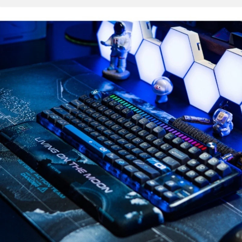 E-Sports Mechanical Keyboard  87 Keys Three Modes Connecting Rgb Light Effects Hot Swappable Tablets Laptops Gaming Keyboards