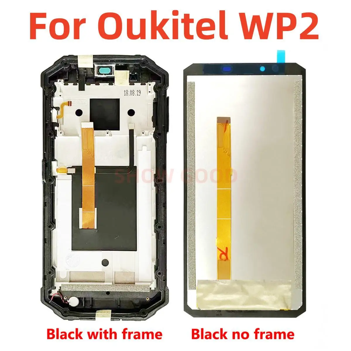 สำหรับ OUKITEL WP2จอแสดงผล LCD + หน้าจอสัมผัสประกอบกับกรอบ6.0 "สำหรับ Oukitel WP2โทรศัพท์มือถือด้านหน้าหน้าจอ + เครื่องมือ