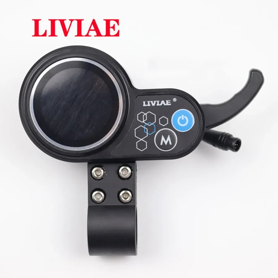 LIVIAE Throttle Accelerator Speed Adjustable Electric Scooter Meter 6 Pin Display for Electric Scooter Dashboard