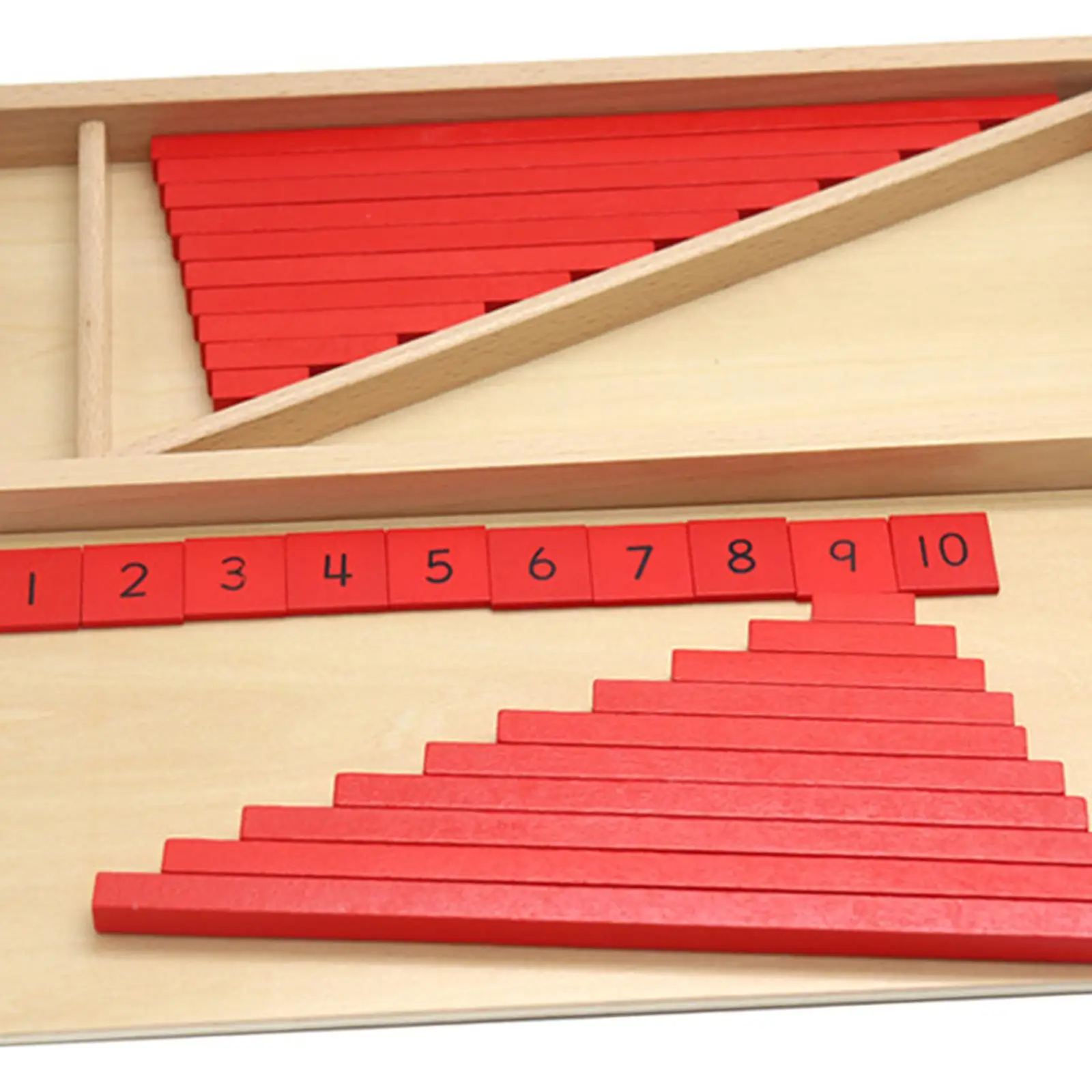 Numerical Rods Counting Sticks Portable Learner Activities Educational Toy Board Game for Party Kindergarten Girls