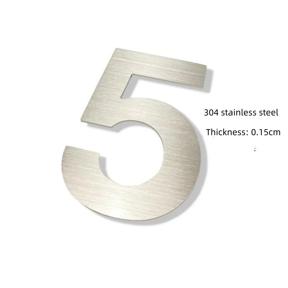 50/75/90mm Self Adhesive House Number  Stainless Steel Anti Rust Sticker Doorplate Home Door Plaque Numbers Sign For Mailbox