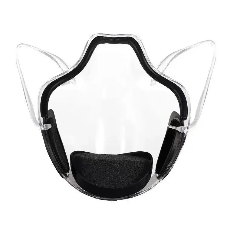 Protective Mask Transparent Mouth Cover Adult Durable Mask Face Shield Combine Plastic Reusable Anti-Fog Haze Dustproof Mask