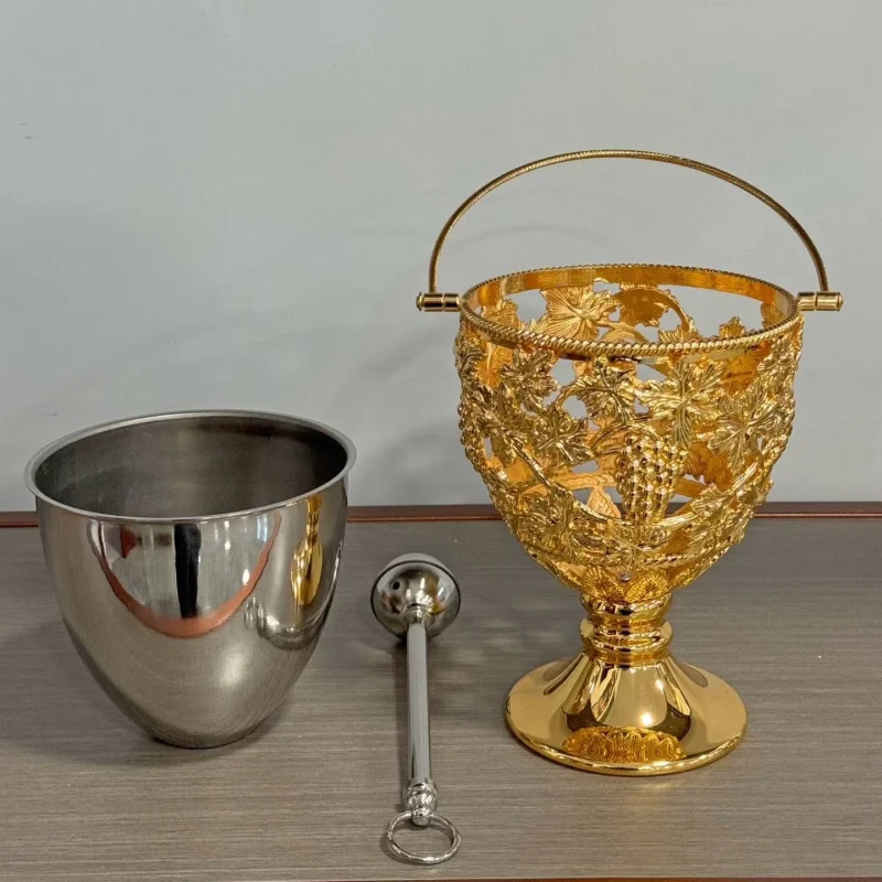 Holy Water Sprayer Holy Water Sprinkler And Brass Pot Set Stainless Steel Bowl BlessingFor Religious Event Church Supplies