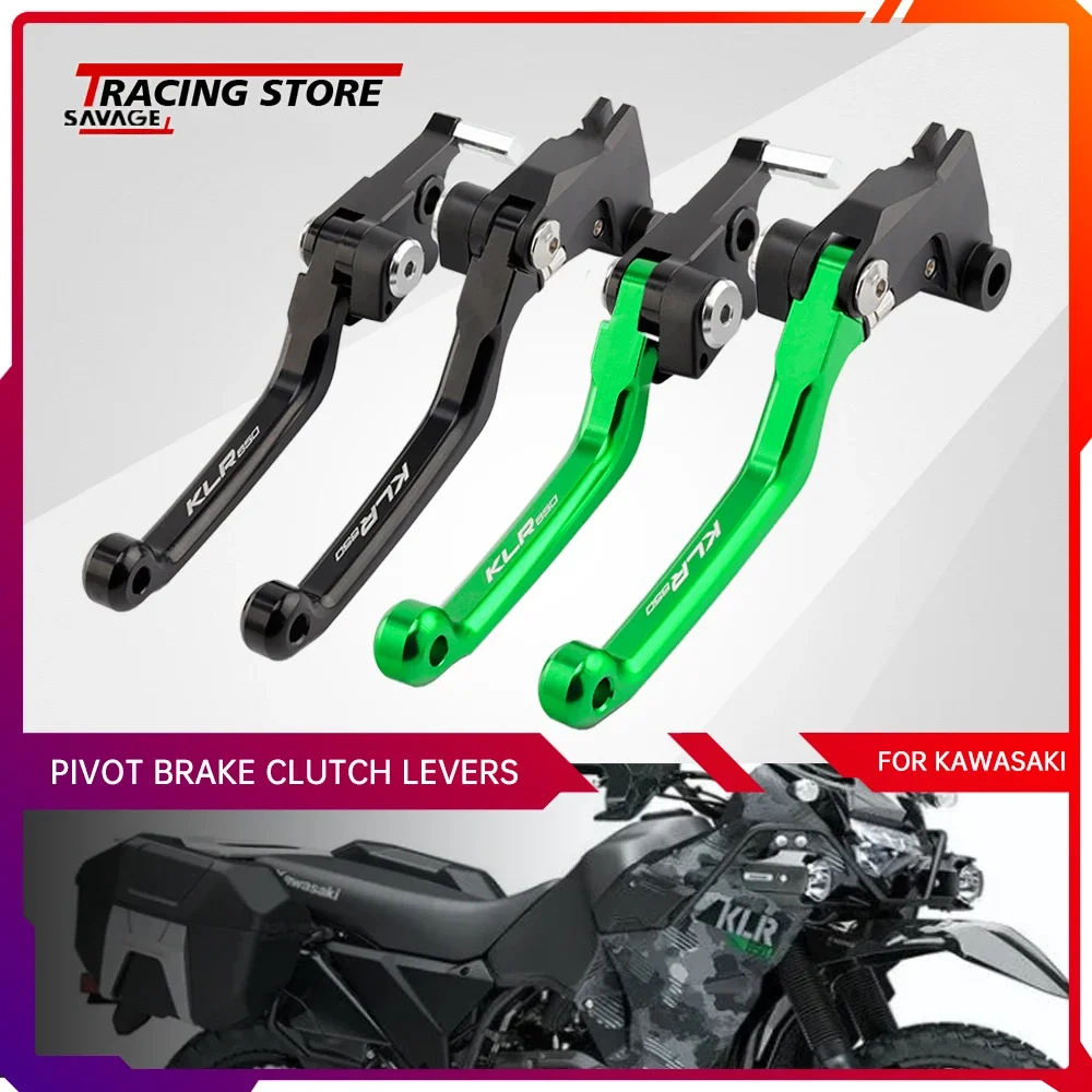 2024 Pivot Brake Clutch Levers For KAWASAKI KLR650 Motorcycle Accessories Dirt Pit Bike CNC Billet 6061 Aluminum Handles KLR 650