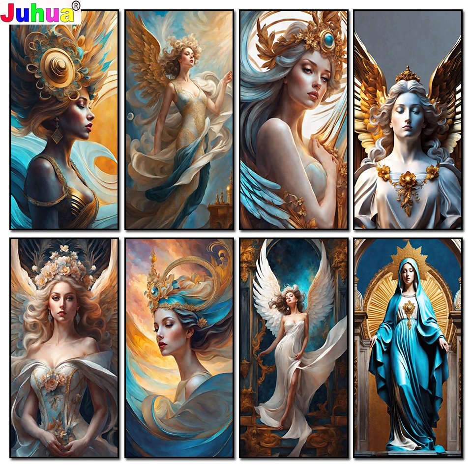 

Fantasy Sexy Angel Woman Diy Diamond Painting New 2024 Lady Picture Full Square Round Diamond Mosaic Embroidery Art Home Decor