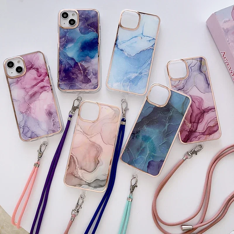 Crossbody Necklace Lanyard Cord Phone Case For Google Pixel 9A 8A 7A 6A Slim Protect Strap Cover Google Pixel 9 Pro XL 8 Pro