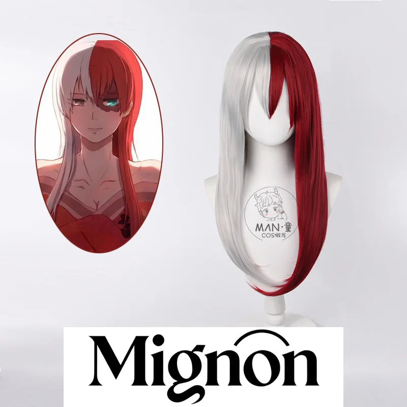 

My Hero Academy Shoto Todoroki, женская версия, парик для косплея, красный, белый, Doujin, замена пола, подарок на Хэллоуин