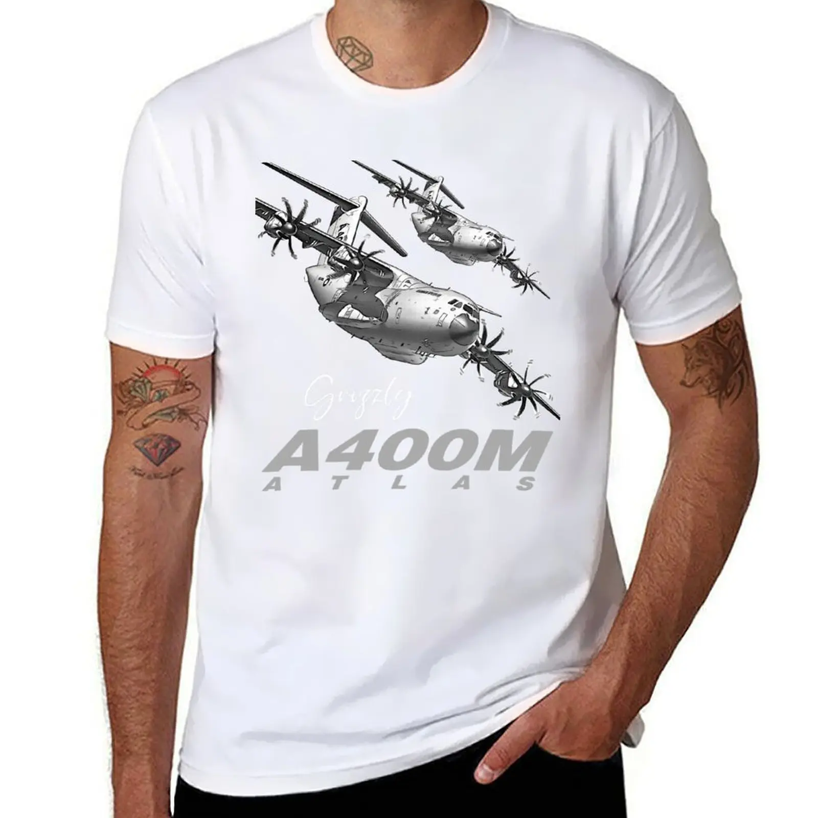 

A400M Tactical Airlifter Heavy Aircraft T-Shirt man t shirts cotton t shirt man casual T-Shirt