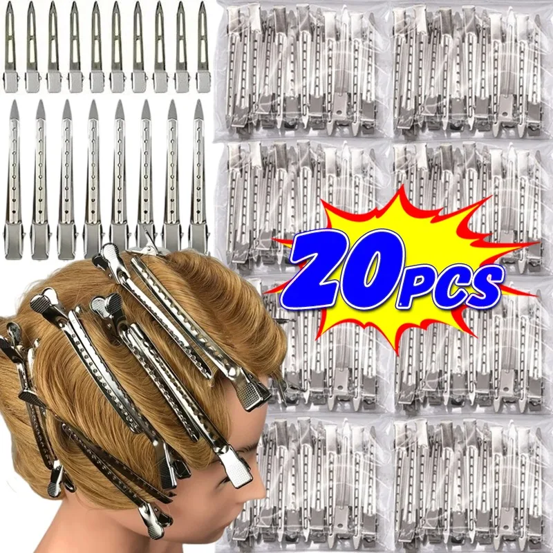 

20pcs Metal Salon Hair Fixed Clips Women Ladies Styling Sectioning Hairpin Clamps Curl Hair Root Fluffy Hair Clip Headear Tools