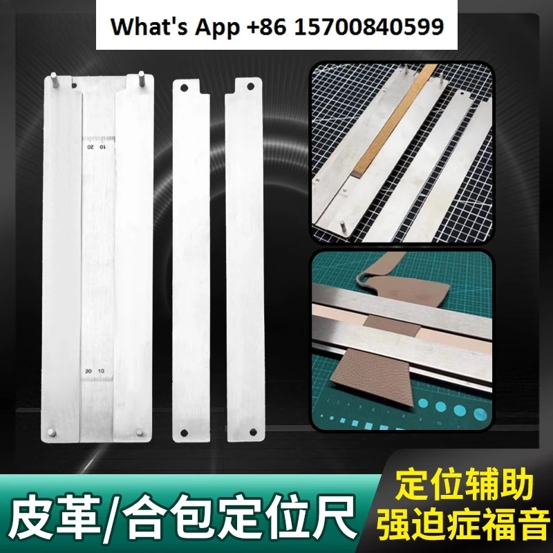 DIY Leatherworking Tool - Closed Positioning Ruler with Shoulder Strap Leather Strip Sticker for Bag Making And Sewing