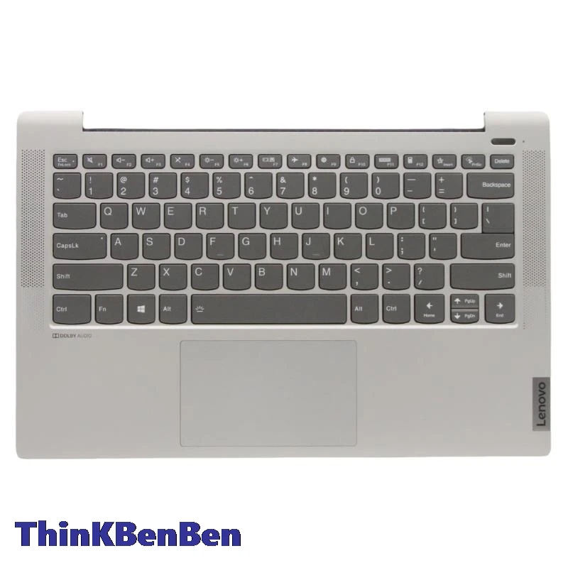 US English Silver Keyboard Upper Case Palmrest Shell Cover For Lenovo Ideapad 5 14 14ITL05 14ALC05 14ARE05 14IIL05 5CB0Y88761