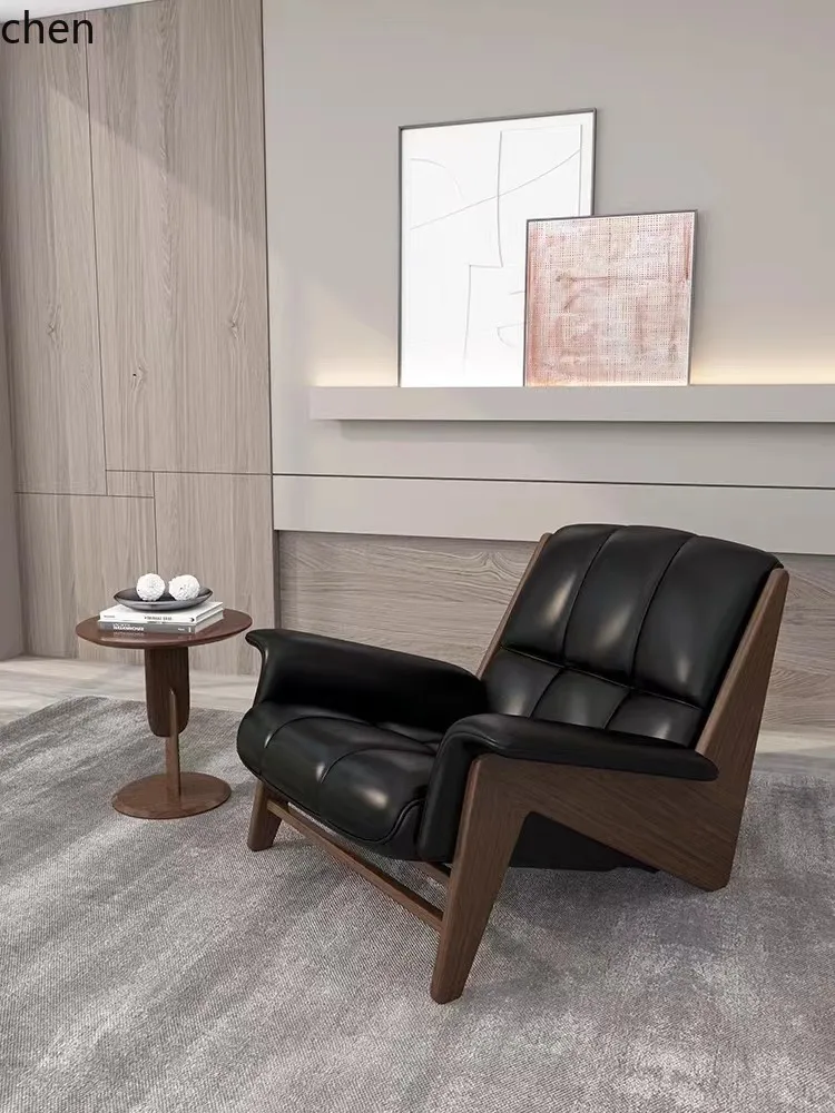 

PYH Solid Wood Living Room Single Sofa Leisure Chair Sales Office Hotel Reception Sofa Chair