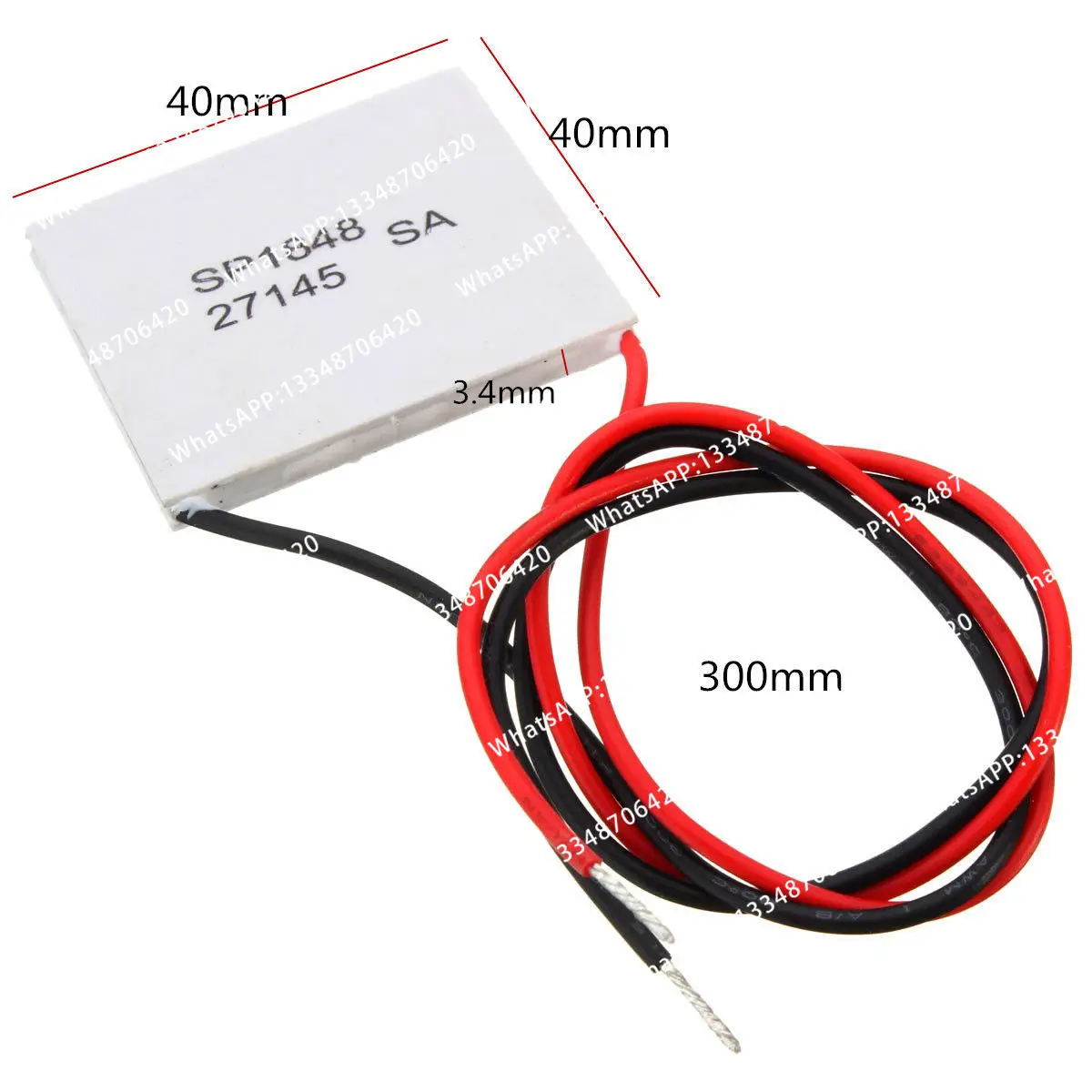 2pcs New 40*40mm Thermoelectric Power Generator Peltier TEG Module High Temperature 150℃