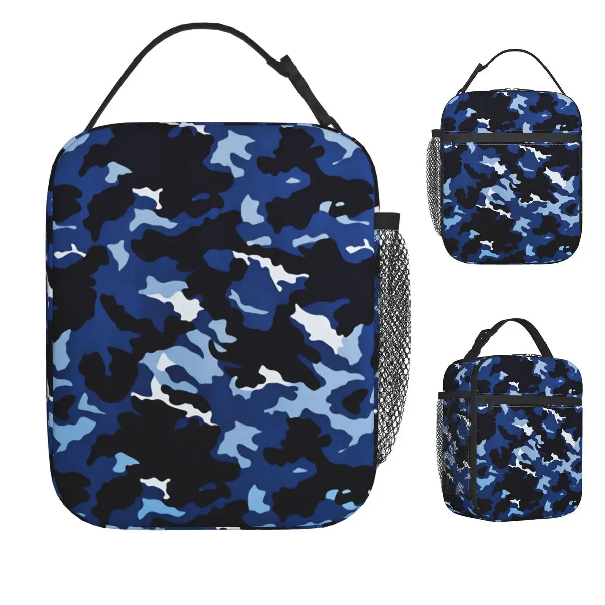 اللون الأمريكي نمط التمويه (1) حقيبة الغداء صندوق غداء الشاطئ للأطفال متعة طباعة أكياس الغداء الحرارية حقيبة للحفاظ على البرودة مقاوم للماء #1