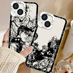 Custodia per iPhone Bizarre Adventure di Anime JoJo per Apple 14 13 12 11 Mini XS XR X Pro MAX Plus SE Angel Eyes Cover trasparente