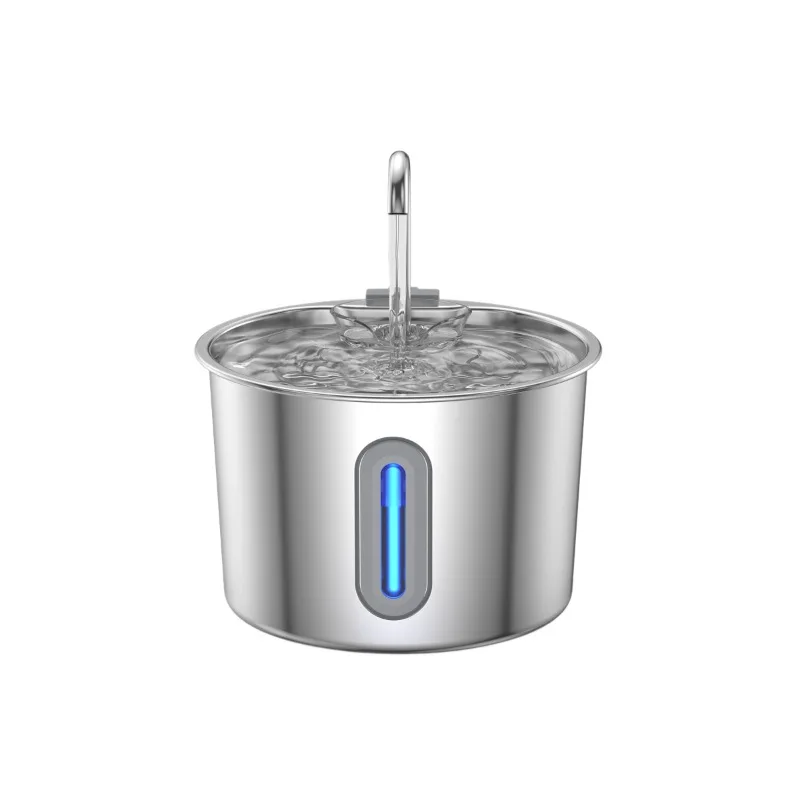 Pet Water Fountain 2.2L 304 Stainless Steel with Automatic Water Flow Pet Water Dispenser for Dog and Cat Drinking Water view 5