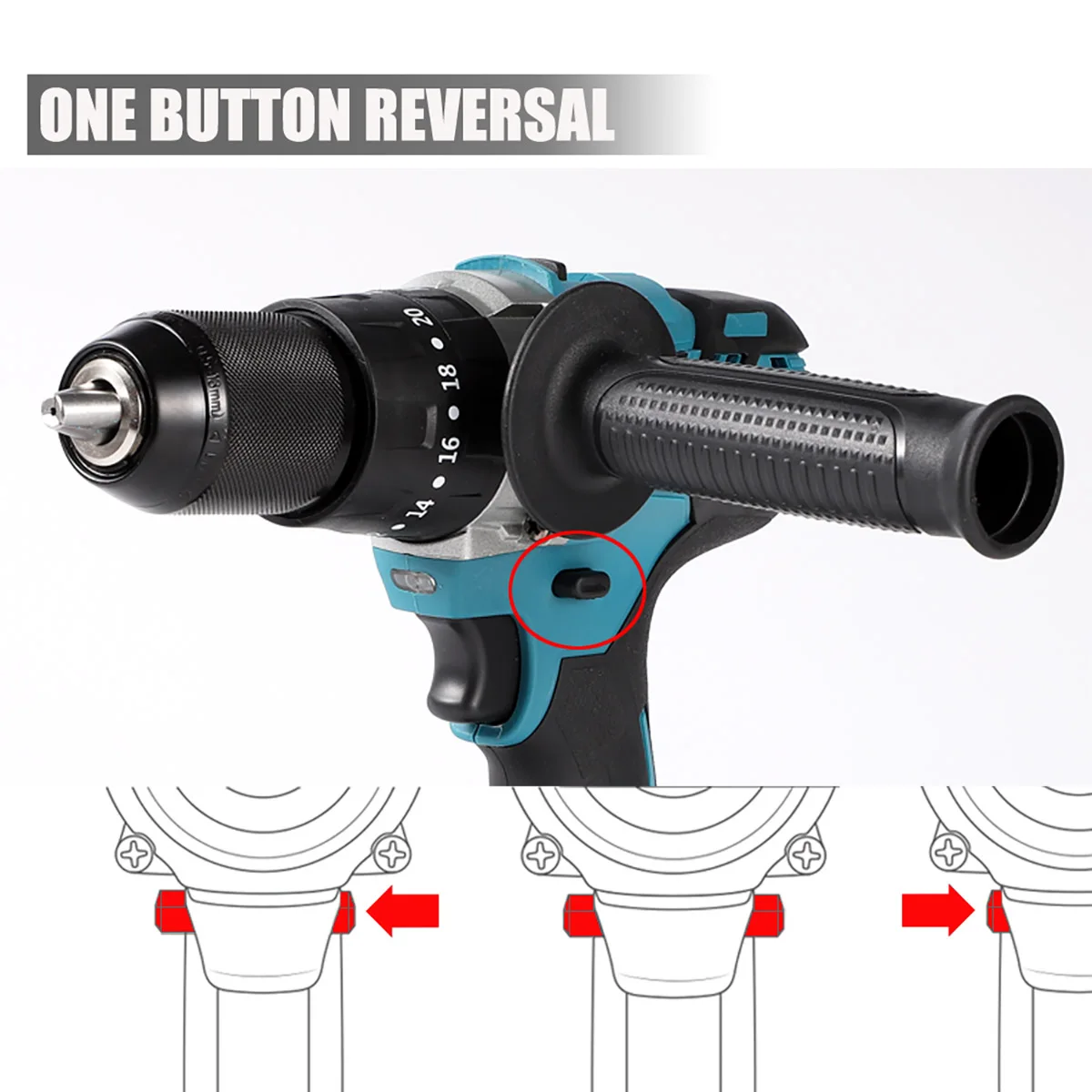 18V 13mm Cordless Brushless Electric screwdriver For Ice Screws Drilling machine Power Tool Drill Driver For Makita 18V Battery
