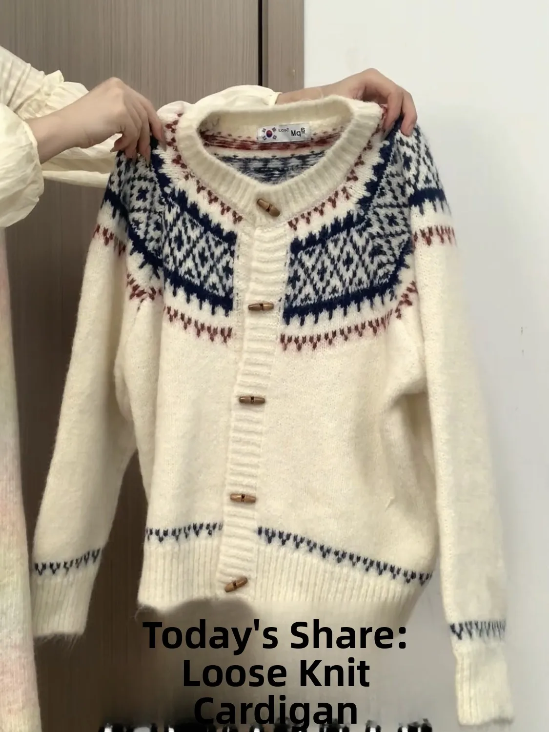 

Мужской и женский осенне-зимний свободный вязаный кардиган с роговыми пуговицами, повседневный универсальный свитер, пальто, мягкий студенческий сарафан