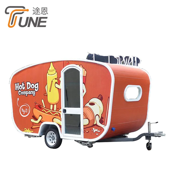 Popular Design Mobile Retro Street Food Trailer For Various