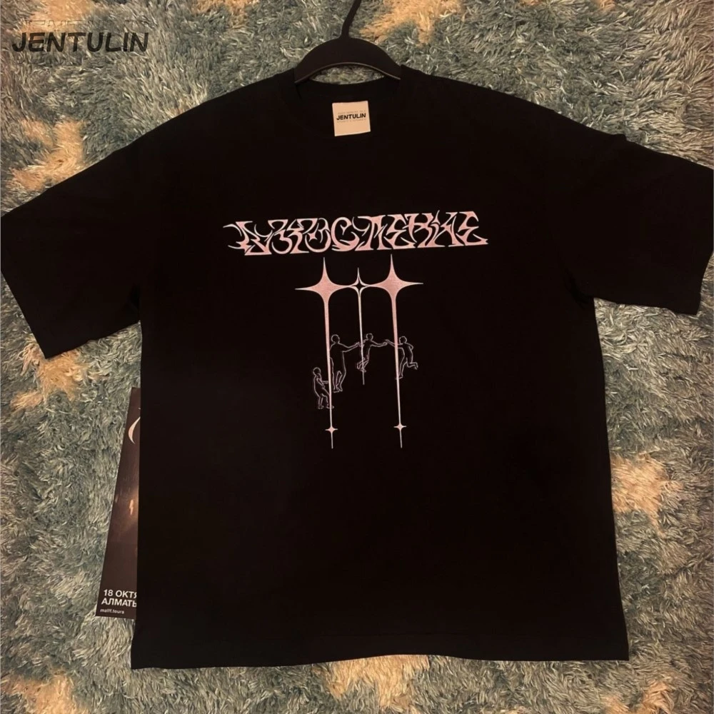 Oversized Streetwear Men Clothing Growing up Graphic Print Harajuku Short Sleeve Tops Tees Hip Hop Korean Goth Tshirt Cotton Y2k image 6