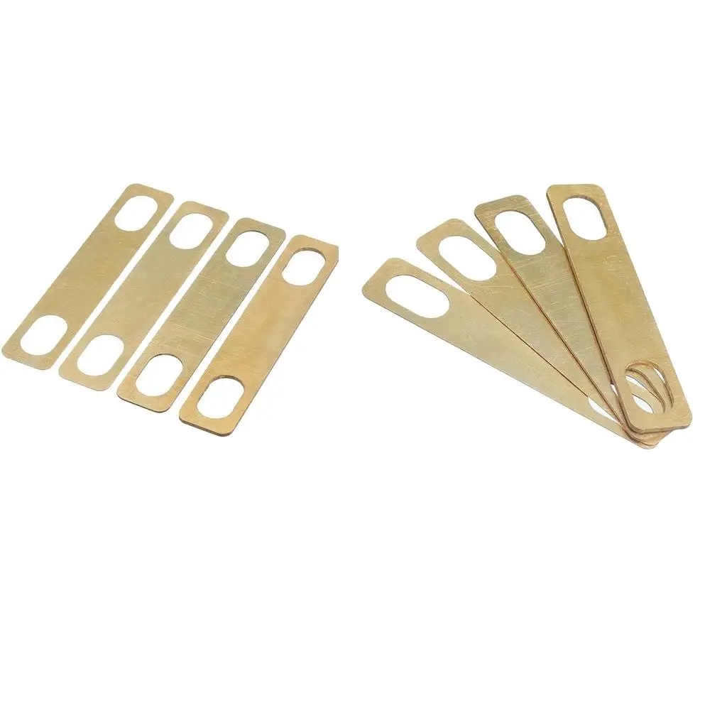 Brass Neck Shims Set Guitar Accessories Bass Guitar Parts Neck Adjustment Kit for Electric Guitar Bass