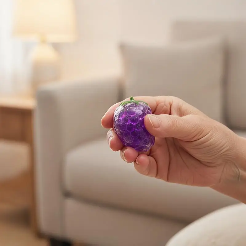 1PC Strawberry And Watermelon Flavored Fruit Squeeze Balls For Stress Relief Squeezeable Dough Balls To Relieve Anxiety