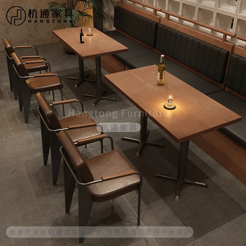 

Customized industrial style tavern clear bar booth sofa western restaurant bar booth cafe music dining bar booth