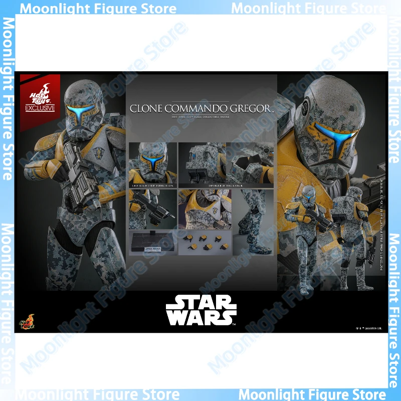 

In Stock HotToys TMS155 Star Wars Clone Commando Gregor 1/6 Soldier Dolls Anime Action Figure Toy Gift Model Collection Hobbies