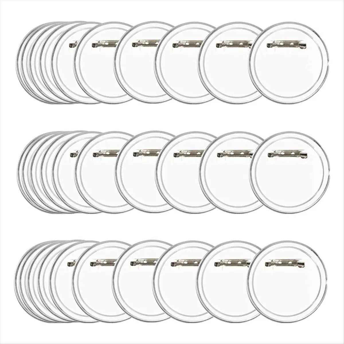 ABFW 30Pack 58mm Clear Button Pins Acrylic Design Button Badge Clear Picture Buttons Badges Kit for DIY Crafts3