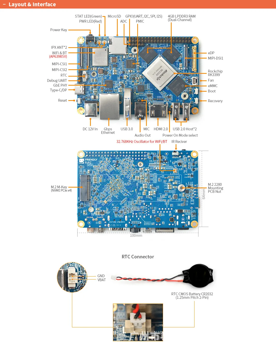 [NanoPC-T4 Development Board] RK3399 Dual Band WiFi Dual 4G Memory 4K Playback Android 10