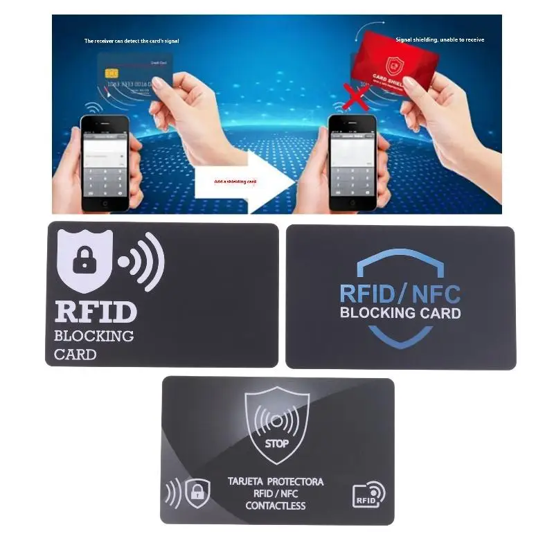 1pc/5pcs NFC Signal Blocking ID ATM Guard Cardholder Sleeve RFID Blocking Card Security Debit Credit Card Protector Blocker