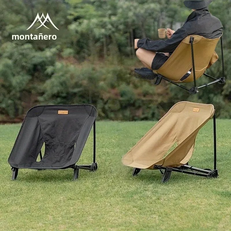 Silla de Playa Plegable Ultraligera de Aleación de Aluminio Mountainhiker, Portátil para Exteriores, Camping, Viajes en Auto, con Almacenamiento y Tela Oxford