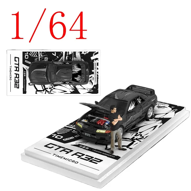 

TimeMicro Diecast 1/64 Scale Nissan Alloy Model Cars Nissan Gtr32 Play with The Gift Original Box of Toy Cars