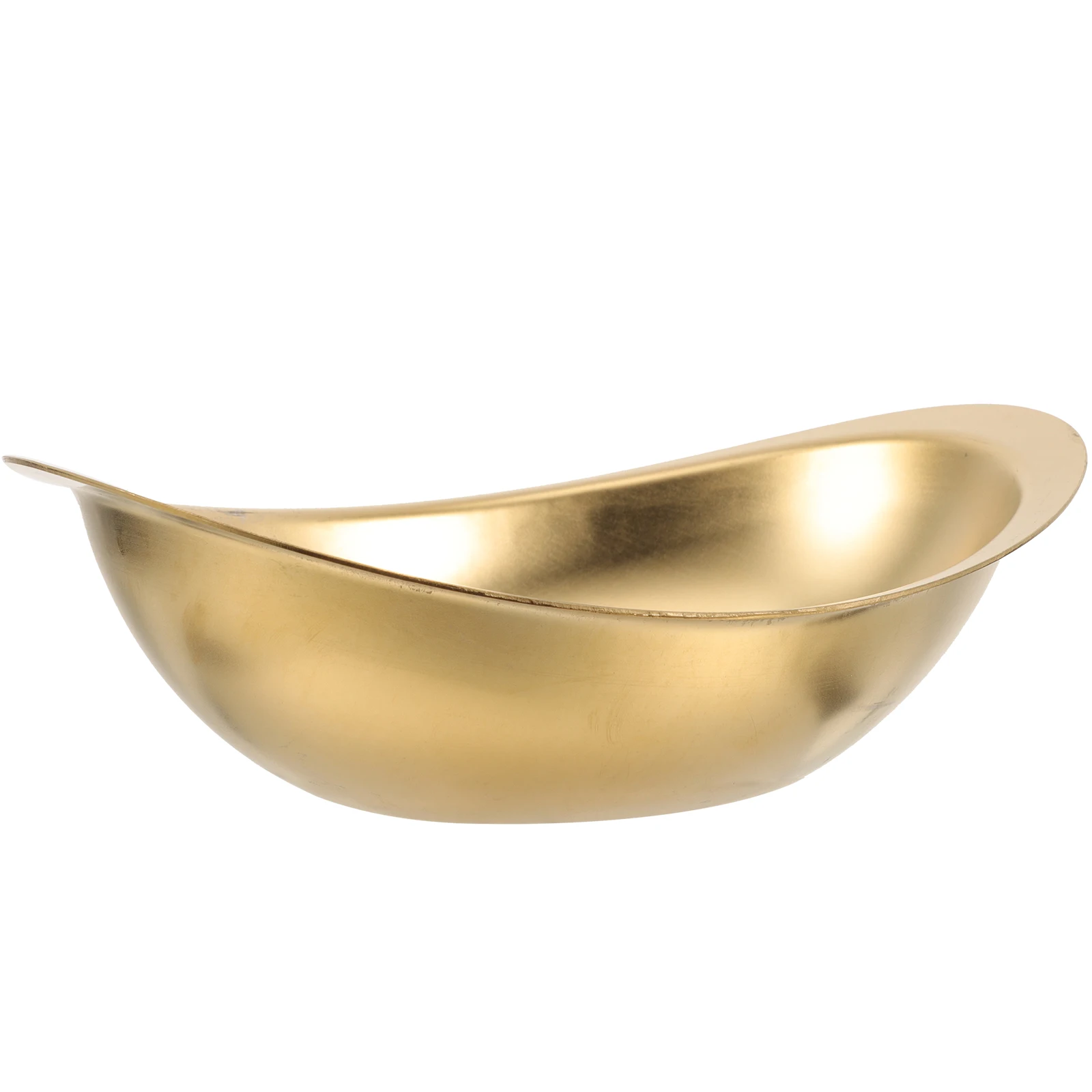 

Golden Ingot Bowl 16x11CM Silver Stainless Steel Food Serving Bowl Multi-functional Kitchen Gadget Fruit Snack Salad Mixing
